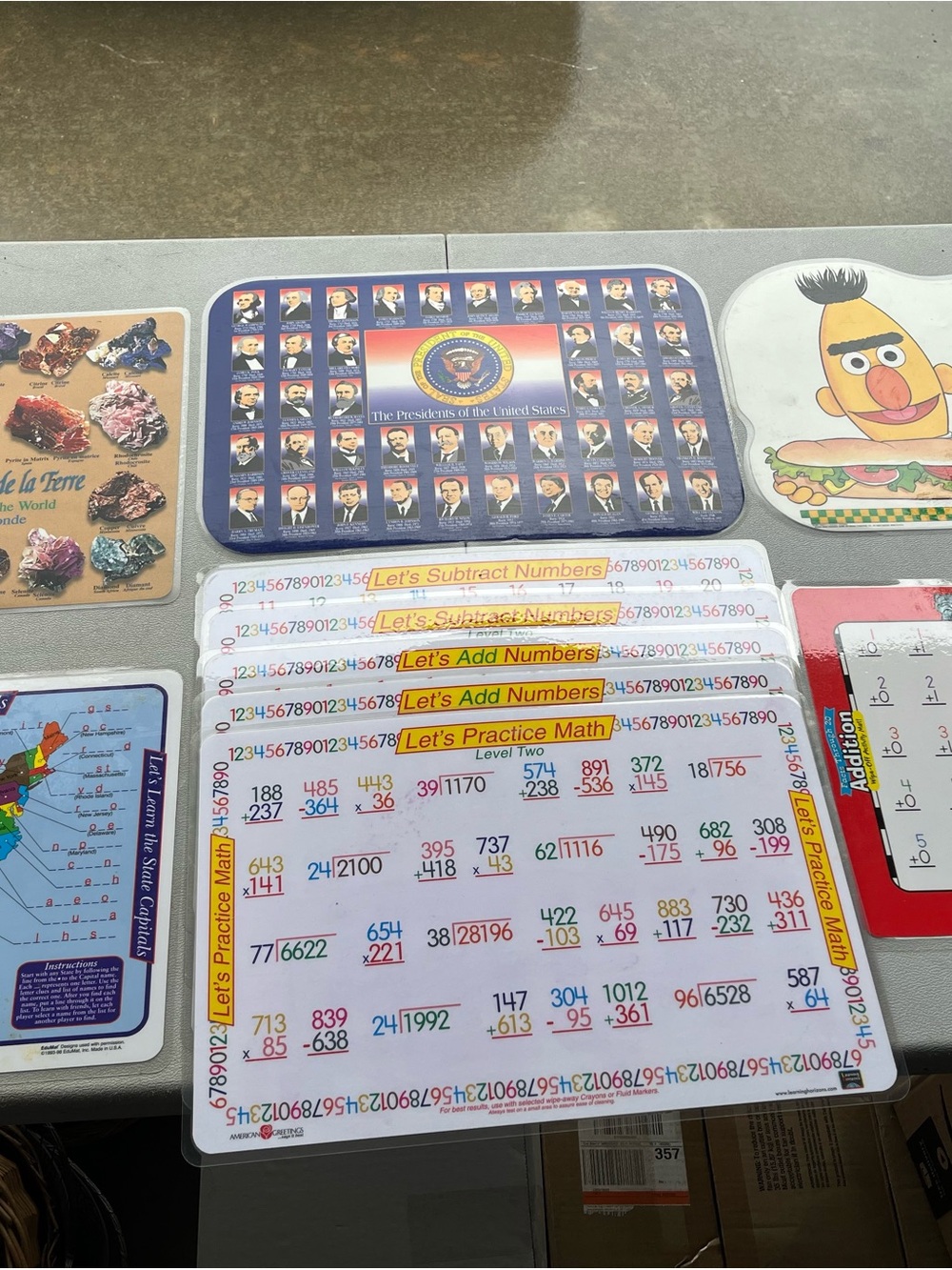 PM090426 Various Educational Laminated Activity Mats-